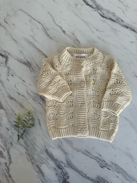 Pequeno Tocon Natural Thick Knit Cardigan