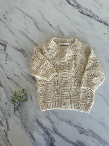 Pequeno Tocon Natural Thick Knit Cardigan