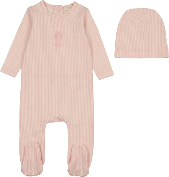 Lil Legs Analogie Pink Sailor Stripe Footie SSFST-PNK