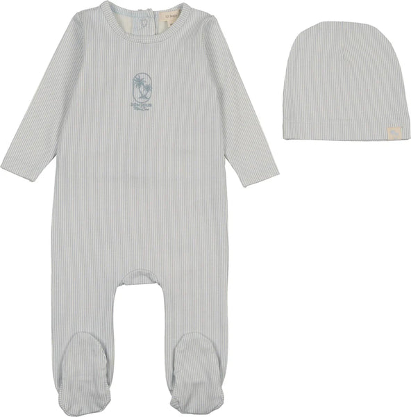 Lil Legs Analogie Blue Sailor Stripe Footie SSFST-BLU