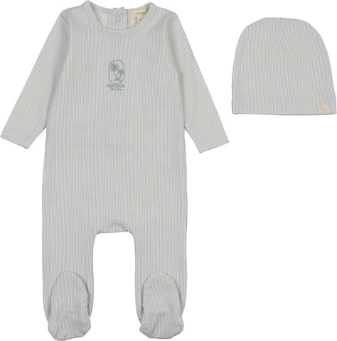 Lil Legs Analogie Blue Sailor Stripe Footie SSFST-BLU