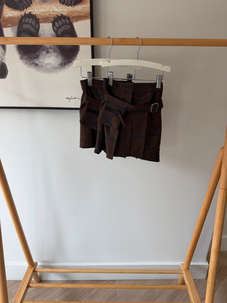 Anja Schwerbrock Checks Tori Pleated Skirt