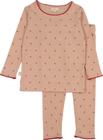 Lil Legs Analogie Rose Dainty Print Lounge Set DPLST-ROSE