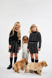 Twinset Off White & Black Knit Pleated Dress