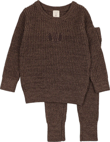 Lil Legs Analogie Chocolate Brown Marled Toddler Boy Set