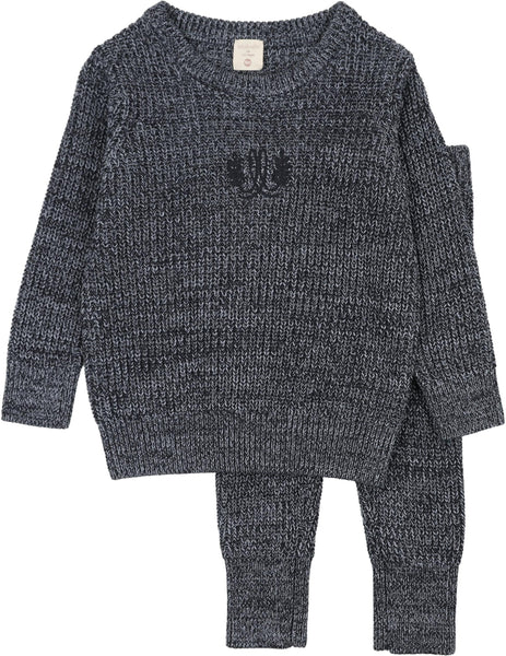 Lil Legs Analogie Navy Marled Toddler Boy Set