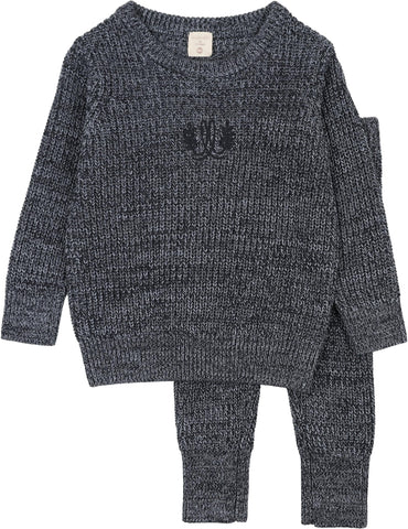 Lil Legs Analogie Navy Marled Toddler Boy Set
