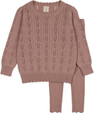 Lil Legs Analogie Dried Rose Girls Knit Set