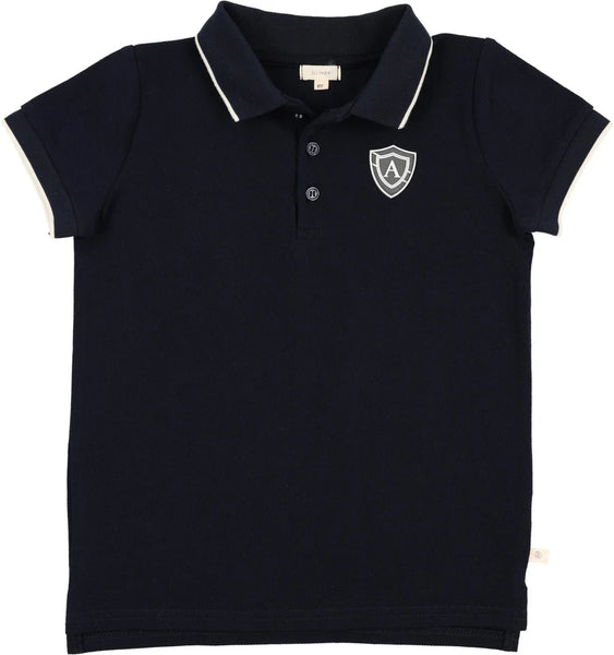 Lil Legs Navy SS Logo Polo WSLPS-NAVY