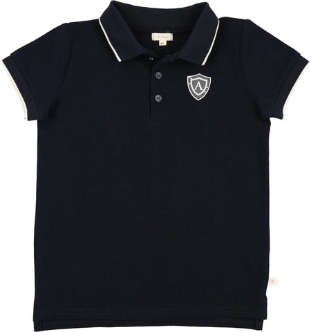 Lil Legs Navy SS Logo Polo WSLPS-NAVY