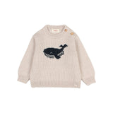 Buho Baby Natural Whale Sweater + Legging Set