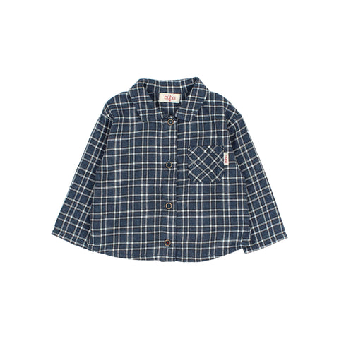 Buho Baby Navy Tartan Shirt