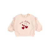Buho Baby Cream Pink Ma Cherie Sweatshirt + Mini Hearts Legging Set