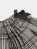 Bene Bene Melange Grey Plaid Burnis Full Skirt