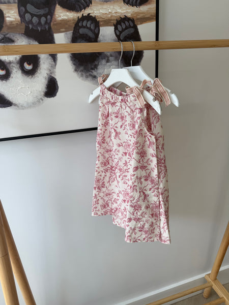 Babe & Tess Peony Flowers Nina Mini Dress