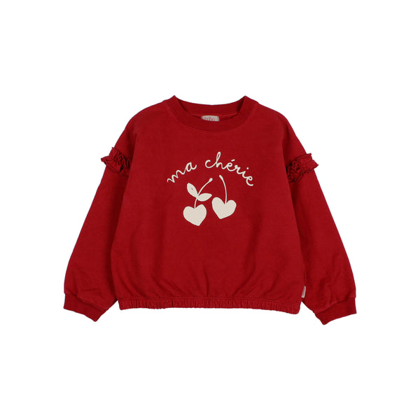 Buho Cherry Red Ma Cherie Sweatshirt