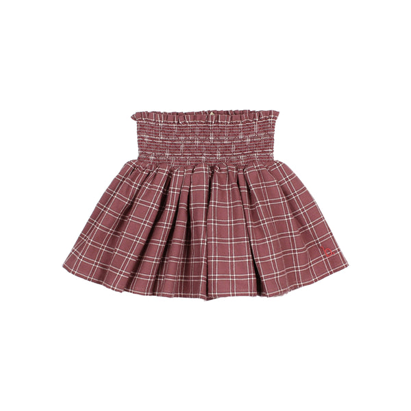 Buho Pomegranate Tartan Skirt