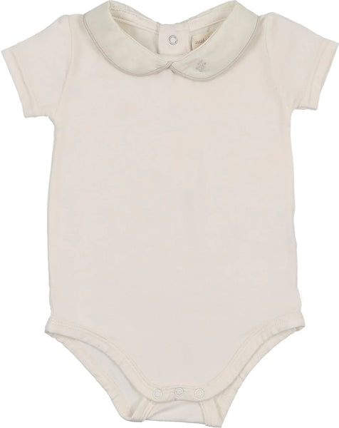 Lil Legs Analogie Cream Peter Pan Onesie with Piping