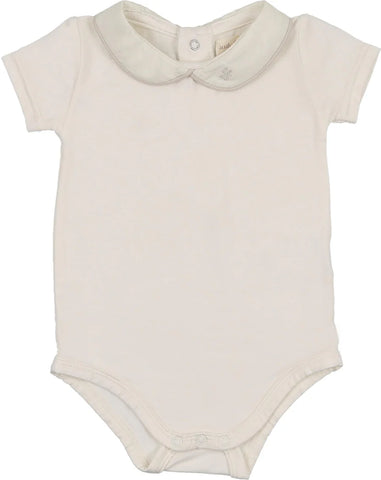 Lil Legs Analogie Cream Peter Pan Onesie with Piping