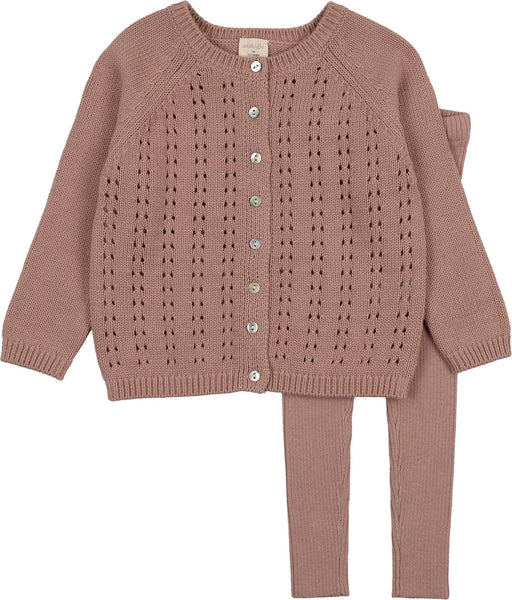 Lil Legs Analogie Pink Cardigan Knit Set ACKS-PNK