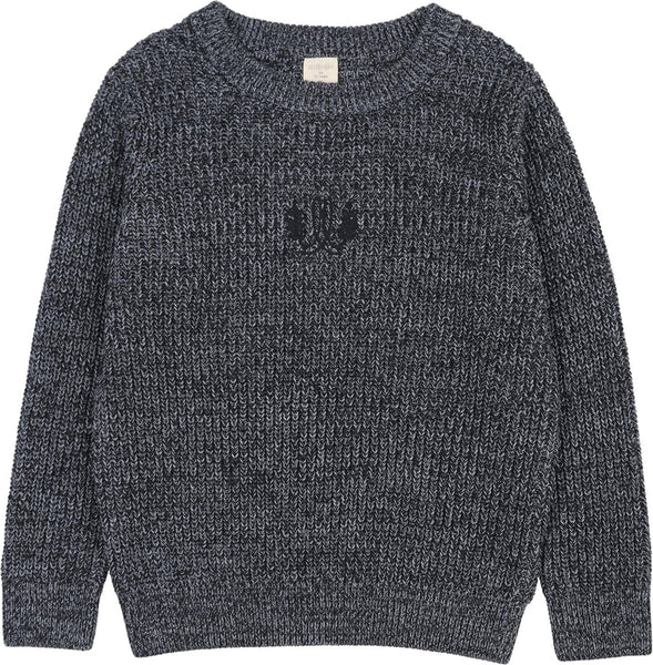 Lil Legs Analogie Navy Marled Boys Crewneck