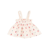 Buho Baby Cream Pink Strawberry Top + Culotte Set
