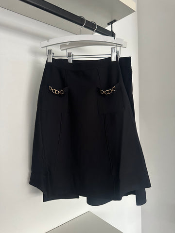 Twinset Black Pocket Skirt LONG