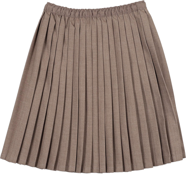 Lil Legs Analogie Misty Oat Heather Knife Pleated Skirt
