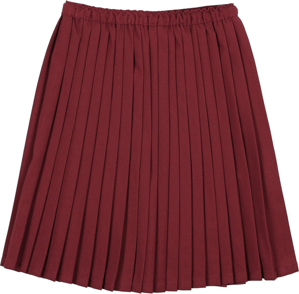 Lil Legs Analogie Deep Red Knife Pleated Skirt