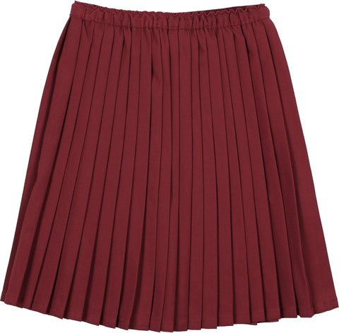 Lil Legs Analogie Deep Red Knife Pleated Skirt