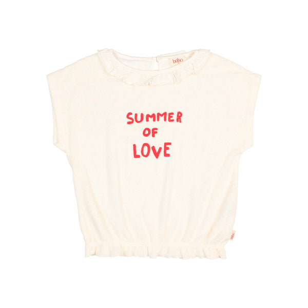 Buho Ecru Summer Of Love Terry Tee + Shorts Set