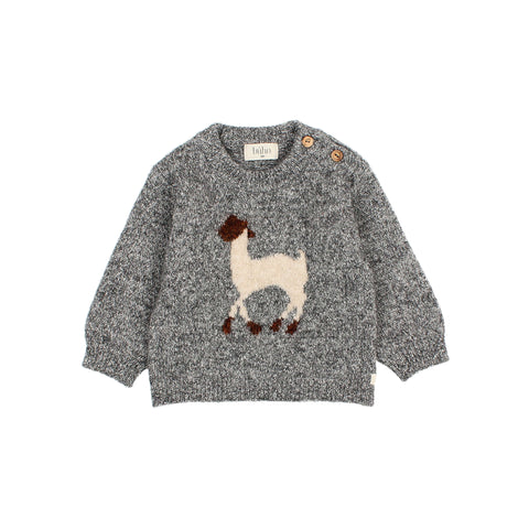 Buho Grey Llama Sweater