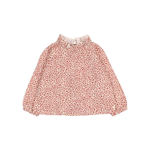 Buho Burgundy Speckle Blouse + Culotte Set