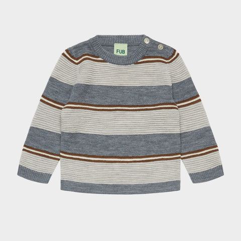 Fub Baby Steel/Light Grey Striped Set