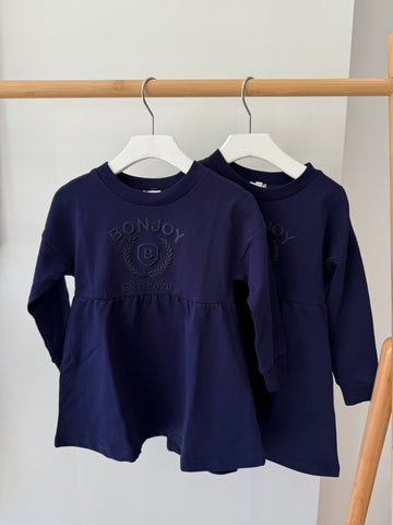 Bonjoy Midnight Blue Stitched Dress