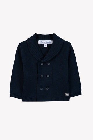 Tartine et Chocolate Marine Double Breasted Little Boy Cardigan