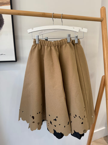 Venera Arapu Beige Mindy Drop Skirt