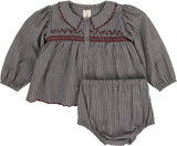 Lil Legs Analogie Soft Gray Plaid Edition Toddler Girls Set