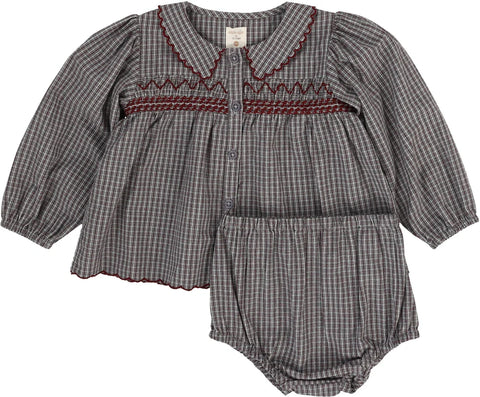 Lil Legs Analogie Soft Gray Plaid Edition Toddler Girls Set