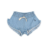 Buho Baby Denim Ruffle Shorts