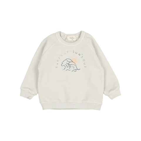 Buho Baby Sky Gray Surfs Up Sweatshirt + Jogger Set