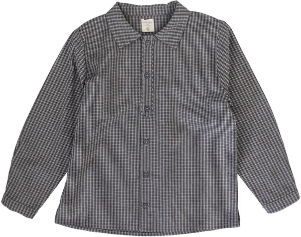 Lil Legs Analogie Soft Gray Plaid Edition Boys Shirt