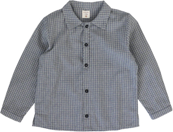 Lil Legs Analogie Dried Blue Plaid Edition Boys Shirt