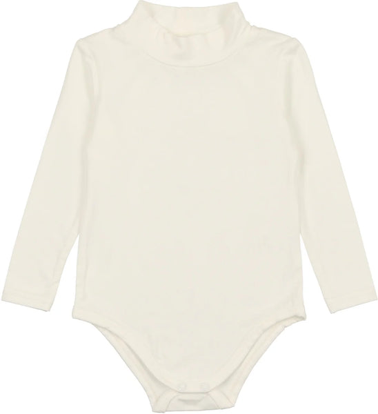 Lil Legs Off White Bamboo Mockneck Onesie