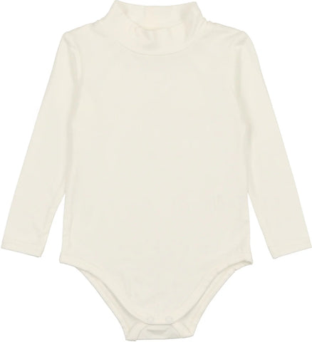 Lil Legs Off White Bamboo Mockneck Onesie