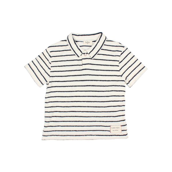 Buho Nuit Stripes Terry Polo