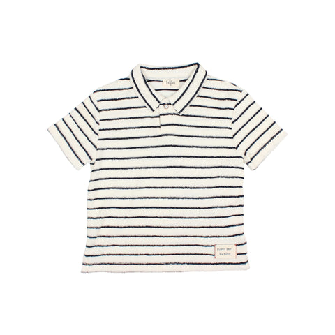 Buho Nuit Stripes Terry Polo