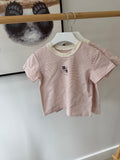Lil Legs Red Stripe Denim City Girls SS Tee DCGTSS-RSTR