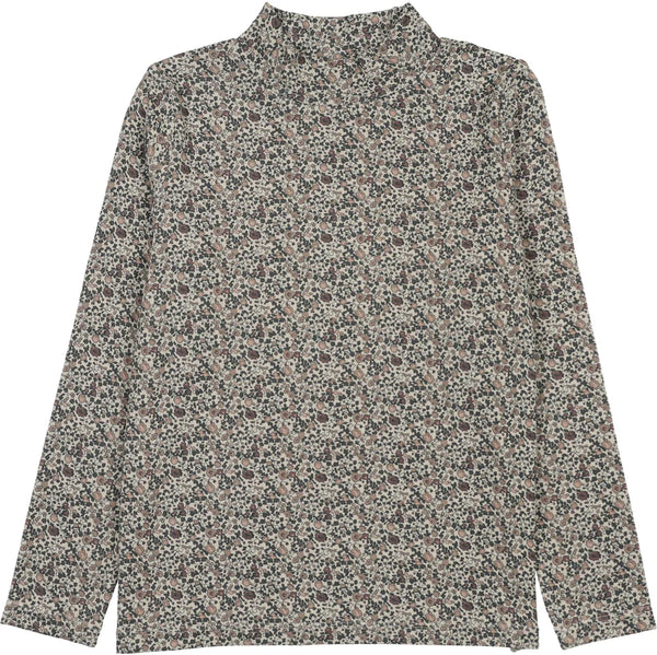 Lil Legs Vintage Purple Printed Mockneck