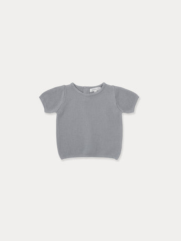 Bene Bene Baby Grayish Blue Neat Waffle Tee